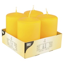 PAPSTAR Kerzen 8 cm gelb