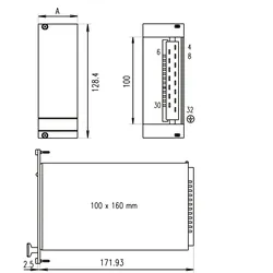 SCHROFF Frontplatte für PSK - FRONTPL.HF PSU PSK 3HE 6TE