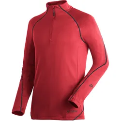 Funktionsshirt MAIER SPORTS "Roger", Herren, Gr. 54, rot, 100% Polyester, Langarm, Shirts, funktionaler Herren Midlayer für Outdoor Touren und Ausflüge