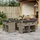 vidaXL Garten-Essgruppe 9-tlg. Grau