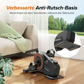 Merach Mini Pedaltrainer – 8-Stufen Magnetwiderstand, leise <5 dB, LCD-Display & Anti-Rutsch-Basis, bis 100 kg, vormontiert,