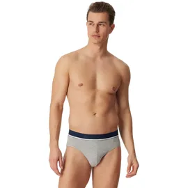 SCHIESSER Herren Slips, 3er Pack - 95/5 Rio Briefs, Logo-Bund, Stretch Baumwolle Schwarz/Blau/Grau 2XL
