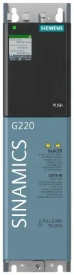 Siemens 6SL4113-0CA08-2FF0 SINAMICS G220 3AC380-500V+10/-20% 47-63Hz Leistung geringe Überlast: 1,1kW 150% 3S, 110% 57S Leistung hohe Überlast: 0,75kW 200% 3S, 150% 57S 250x ... 6SL41130CA082FF0