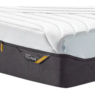 Tempur Viscomatratze Pro Plus® Coolquilt, Anthrazit, Weiß, Textil, Füllung: Viskoelastischer Kern, rechteckig, 100x200 cm, Über- und Sondergrößen erhältlich, Bezug abnehmbar/waschbar, für verstellbare Lattenroste geeignet, alternative Größen rundum abnehmbar, Schlafzimmer, Matratzen Shop, Matratzen, Viscoschaummatratze