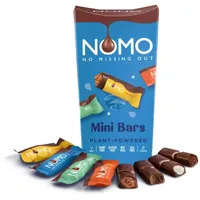 NOMO Hero Box Mixed | 140g | Vegane & Allergiefreie Schokolade | Assortierte Mini-Riegel | Minze, Karamell, Orangen Crunch & Cremige Schokolade | Pflanzlich, Milchfrei, Nussfrei
