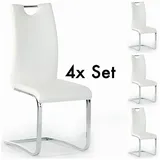 Idimex Esszimmerstuhl SABA Kunstleder weiß 4