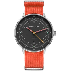 Sternglas S02-HH39-FI02 Herren-Armbanduhr Automatik Hamburg neugraphit Orange