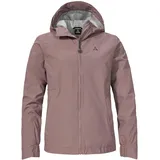 Schöffel Damen Jacket Style Bohorok WMS, wasserdichte, atmungsaktive Outdoor Jacke, elegante Funktionsjacke mit Kapuze und Stufensaum, twilight mauve, 46