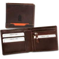 Drachenleder Herren Portemonnaie braun 11x9,5x2,5cm D2OPT021N - Braun