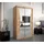 abiks möbel Schwebetürenschrank MONACO 120 x 200 x 62 cm Eiche Artisan