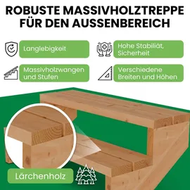Gartenwelt Riegelsberger Terrassentreppe 95 cm Lärche