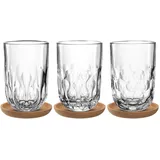 LEONARDO Latte-Macchiato-Set GOCCE • Transparent