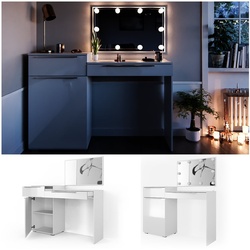Vicco Schminktisch Little Lilli Frisiertisch Kommode Frisierkommode Spiegel Weiß inklusive LED-Lichterkette