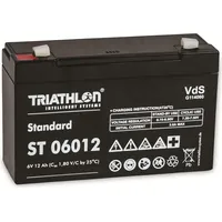 Triathlon Triathlon, Batterieladegerät, Bleiakku, 6V/12000mAh, VdS-Zulassung, Faston 4,8mm (6V)
