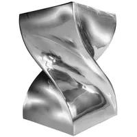 Riess-Ambiente Beistelltisch TWIST - 30cm silber Aluminium poliert Sitzhocker