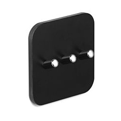 Giese Hakenleiste 10044-02 schwarz, für Waschtische, 3 Haken