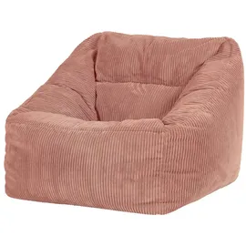 I.C.O.N. Icon Natalia Sitzsack Sessel für Erwachsene, Rosa, Flauschiger Cord Stoff, Riesen Sitzsack Cord mit Füllung, Bean Bag Chair, Bequemer Sessel Wohnzimmer, Lounge, Schlafzimmer, Büro