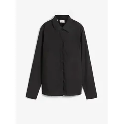 bonprix Bluse, schwarz, 38, mit Baumwolle