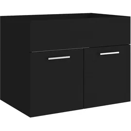 vidaXL Badmöbel-Set 3-tlg. Schwarz