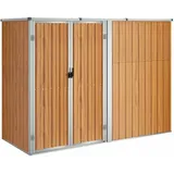 vidaXL Metallgerätehaus 2,25 x 0,89 x 1,61 m braun