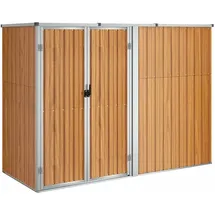 vidaXL Metallgerätehaus 2,25 x 0,89 x 1,61 m braun