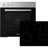 Respekta HS2201-26 Herdset mit Glaskeramikkochfeld