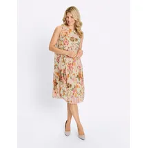 Sieh an! Plisseekleid Etuikleid Bedruckt Champagner/Hortensie 44
