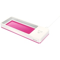 Leitz WOW Duo Colour pen tray with induction charger, white/pink (53651023)