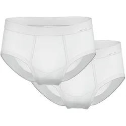 Slip AMMANN "Slip Slips Feinripp 2er Pack", Herren, Gr. M, weiß, Obermaterial: 100% Baumwolle CO., Unterhosen Slip