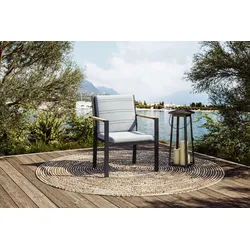 OUTFLEXX Sessel, hellgrau, Alu/Polyester, pulverbeschichtet, hohe Belastbarkeit
