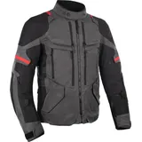 Oxford Rockland Textiljacke Grau/Schwarz/Rot 3XL