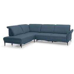 Musterring Ecksofa MR 1350 Leder Blau Ocean 229 x 297 cm