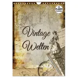Calvendo Vintage Welten Wandkalender 2026 DIN A4 hoch