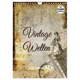 Calvendo Vintage Welten Wandkalender 2026 DIN A4 hoch