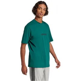 adidas Essentials Linear Single Jersey Tee Collegiate Green/Black S