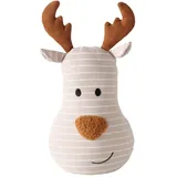 Türstopper Hirsch Tommy - Gestreift - aus Stoff Bodentürstopper Dekorativ Innen Schwer Sandfüllung Türsack Fensterstopper Deko Wohndekoration Weihnachtlich 18 x 13 x 33,5 cm
