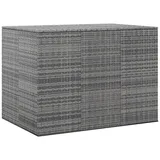 furnicato Gartenbox Garten-Kissenbox PE Rattan 145x100x103 cm Grau grau