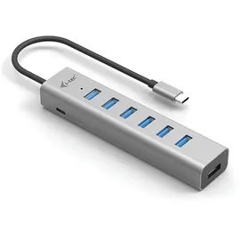 iTEC i-tec USB-C Charging Metal HUB 7 Port Power Adapter 15W C31HUBMETAL703