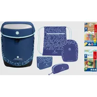 innovabaq Schulranzen-Set 8-tlg. Blau