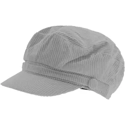 Baker-Boy-Mütze im Cord-Style Ballon-Mütze Kopfbedeckung Sommer-Cap Schirm-Mütze 4606M K248131 Grau - One-Size