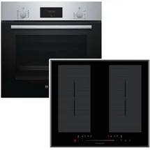 Bosch Flex-Induktions-Herd-Set Backofen 3D-Heißluft + Kochfeld Flächeninduktion Booster 60cm