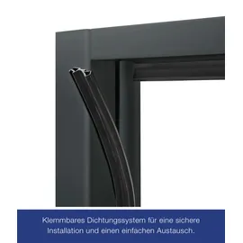 Hörmann H8-5 links 100 x 200 cm anthrazitgrau