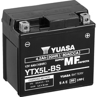 YUASA YTX5L Motorradbatterie YTX5L-BS (WC) wartungsfrei Akku