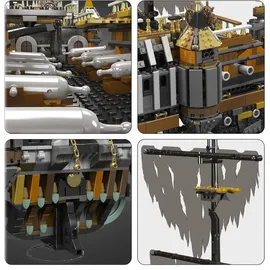 Coil Spielbauklötze, Bausteinset, Bauklötze, Baukasten, Model: 13188, Piratenschiff, MOC Silent Mary Segelboot-Modellbausatz, 4147 St.