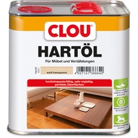 Clou Hartöl Arbeitsplatten-Öl Möbel-Öl Treppenöl weiß transparent 2,5l