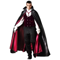 In Character Kostüm Vampir, Hochwertiges & elegantes Gewand für noble Vampire schwarz L