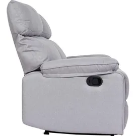 Mendler 2er Kinosessel HWC-L93, Relaxsessel Fernsehsessel Sofa, Armlehne Liegefunktion Nosagfederung Stoff/Textil ~ hellgrau