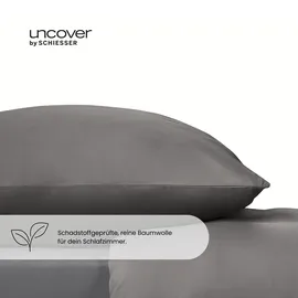 SCHIESSER Spannbettlaken Jersey 100 x 200 cm Dunkelgrau