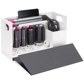 Maclean Brackets Maclean Aufbewahrungsbehälter | Mit magnetischer Abdeckung – ideal für Lockenstab, Föhn & Zubehör | Kompatibel mit Dyson Airwrap Styler | Stilvolle & sichere Aufbewahrung – 367×150×220 mm