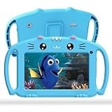 Ascrecem kinder Tablet 7 Zoll Android Kids Tablet Kinder mit WiFi Quad Core 2GB RAM 32GB ROM Kindgerechte Hülle Kindertablet Vorinstallierte Bildungs-APP Youtube Google Play von 3 bis 14 Jahren (Blau)